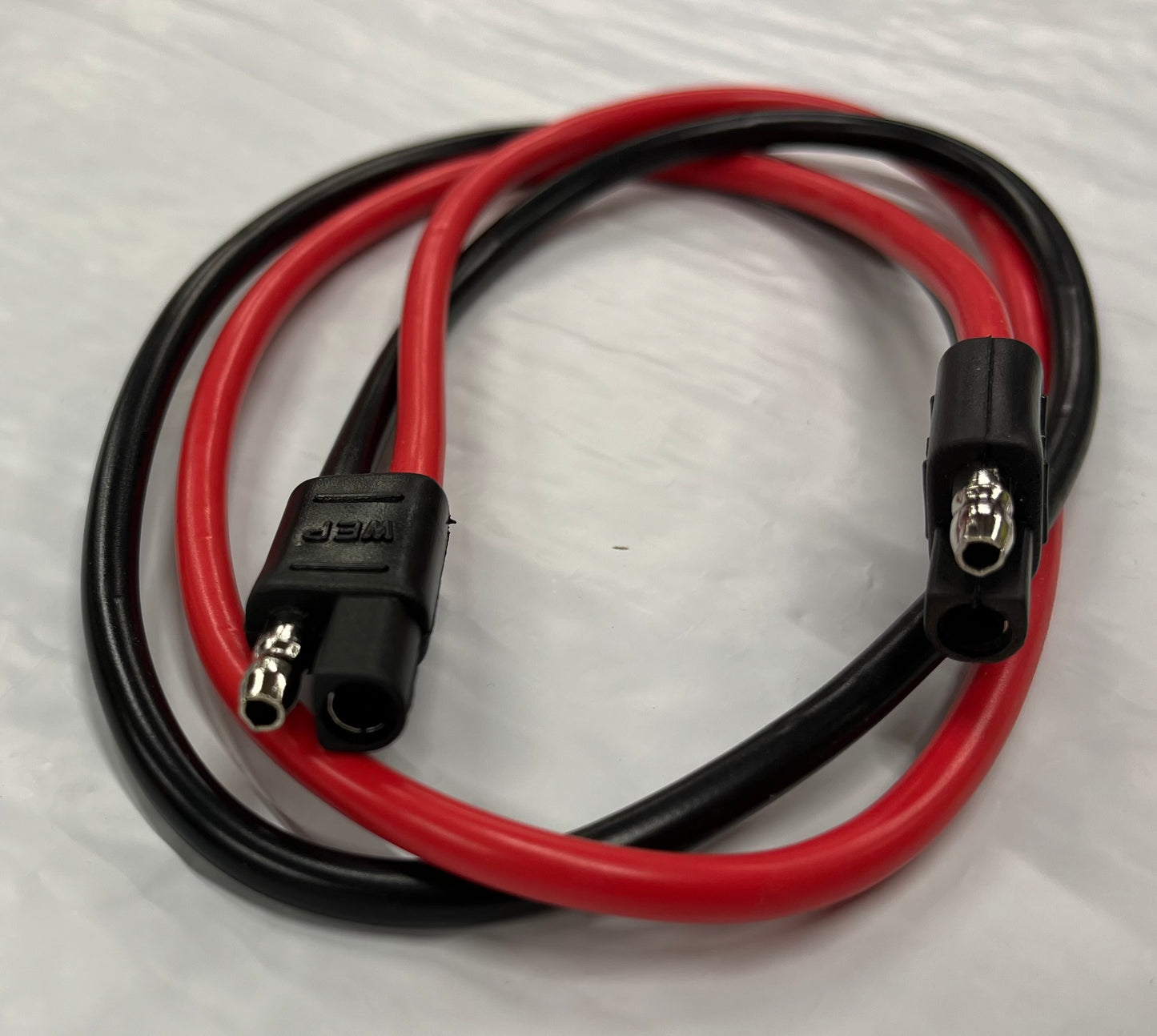 2 foot 2-pin 10 GA red/black power wire