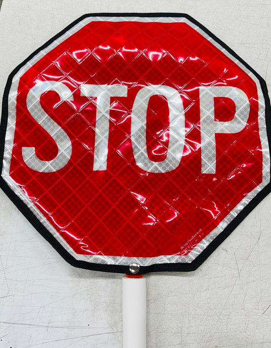 Stop-Slow Sign, 18" Reflective Rollup