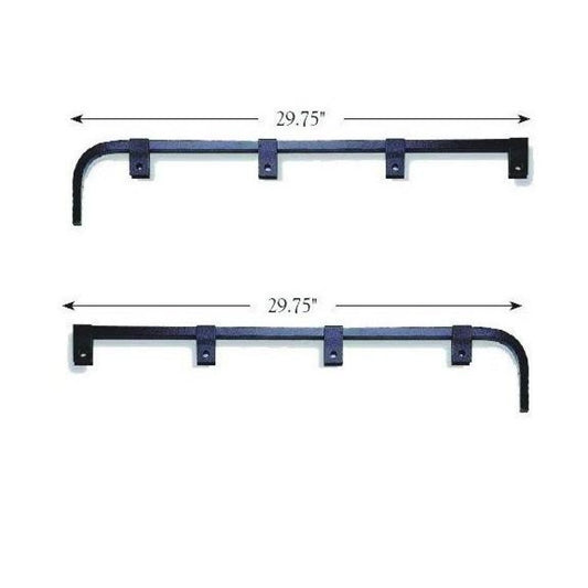 Black Mud Flap Hanger Straight Spring Steel – No Coil Pair