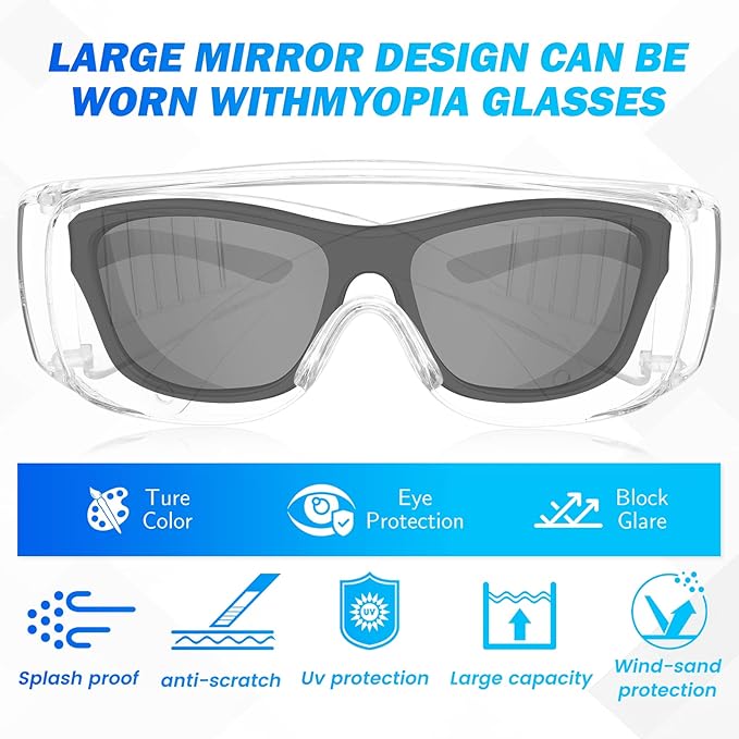 Safety Glasses Clear / or Over your glasses