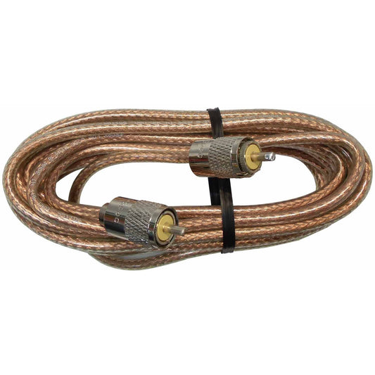 Coax 20' Plug to Plug Heavy Duty Clear