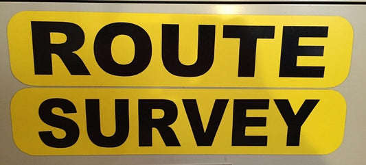 Magnetic 2pc Sign "Route Survey" 10x48